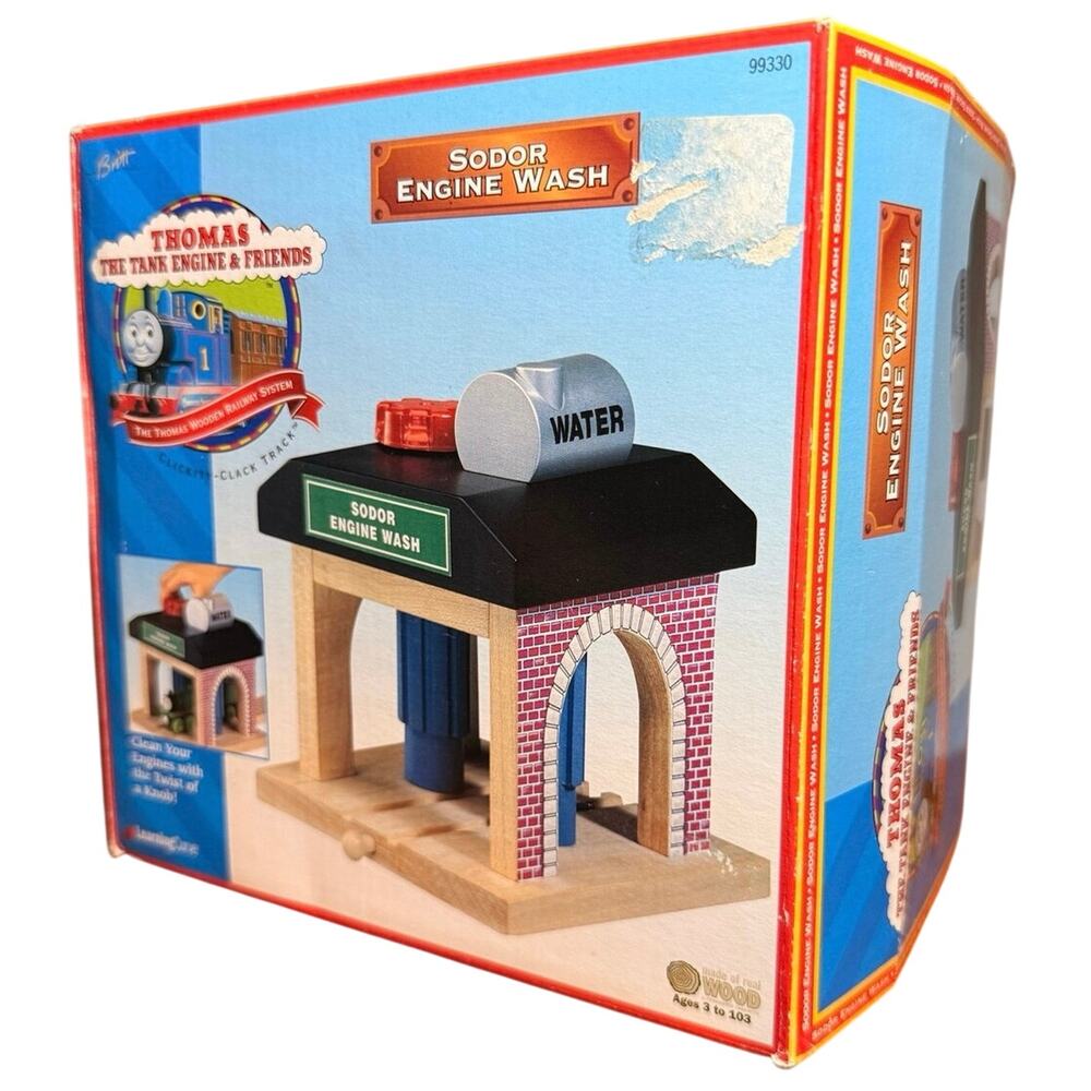 Vintage Thomas Wooden Railway Sodor Engine Wash 99330 With Box Learning Curve